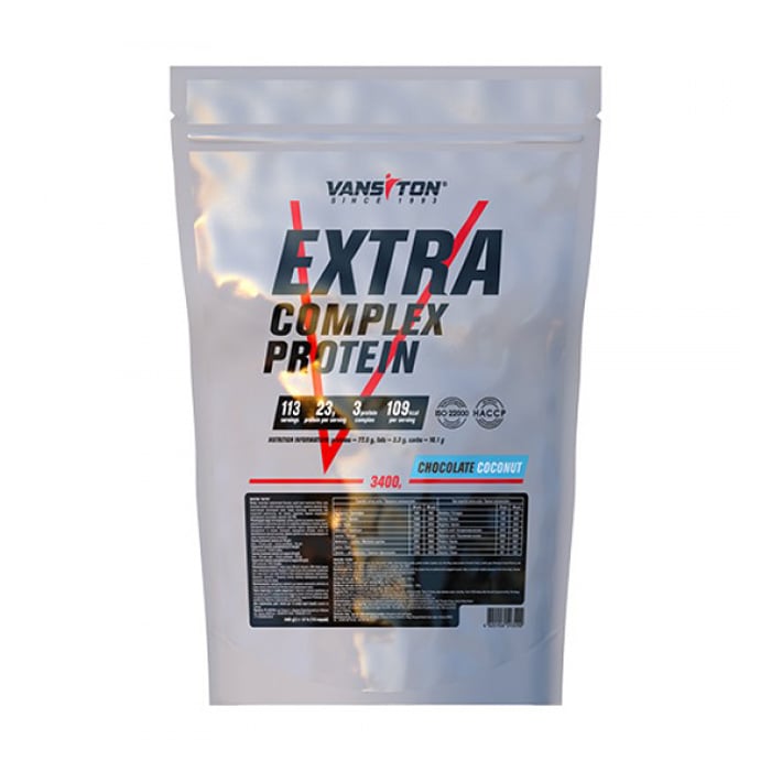 Протеїн Vansiton Extra Complex Protein Шоколад-кокос, в порошку, 3.4 кг
